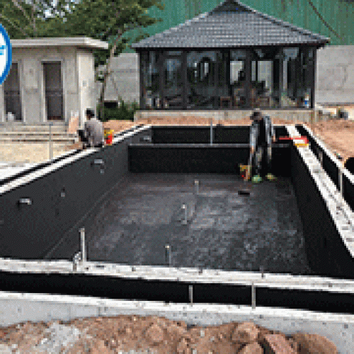 Xây dựng hồ bơi anh Trình tại Quảng Bình