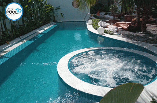 Xây dựng hồ bơi anh Hưng tại Bình Dương