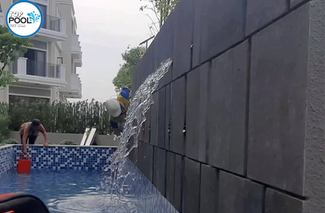 Hồ bơi gia đình nhà mẫu dự án Aqua City