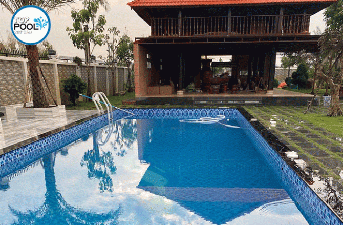 Hồ bơi sân vườn anh Việt Long An