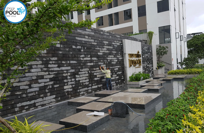 Lắp đặt hồ cảnh thác nước Dragon Thủ Thiêm