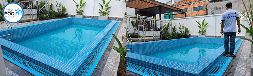 Hồ bơi gia đình anh Khôi tại Cần Thơ