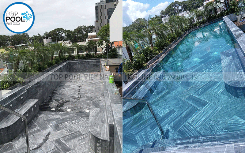 bể bơi mini trên sân thượng