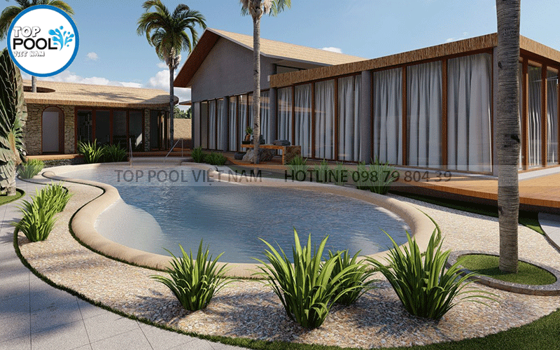biệt thự nhà vườn có hồ bơi