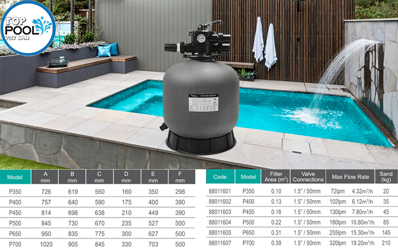 bình lọc hồ bơi emaux p500