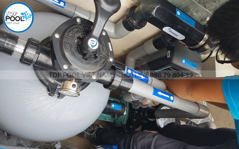 bình lọc nước bể bơi emaux