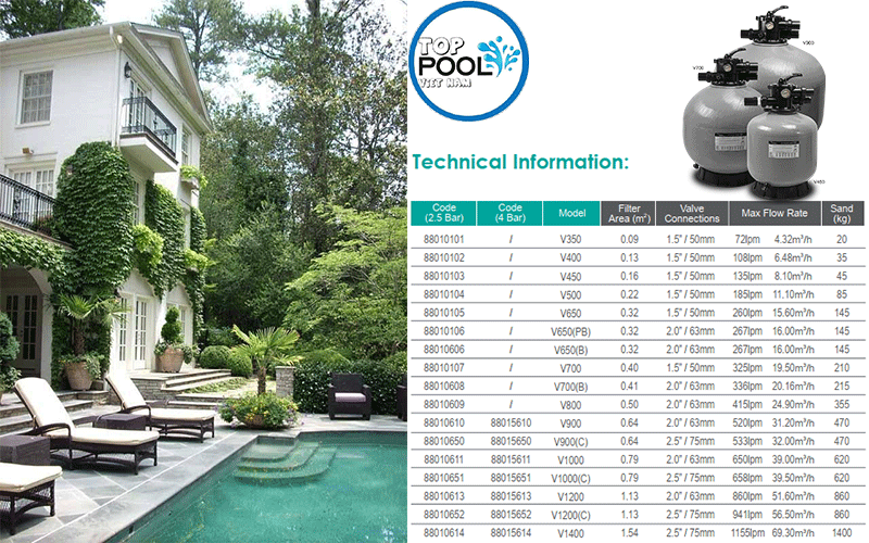 bộ lọc cát emaux v700