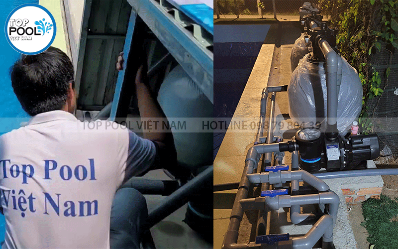 bộ lọc nước hồ bơi công cộng