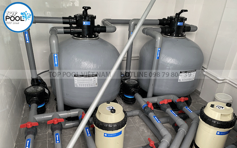 cách lắp đặt máy lọc hồ bơi