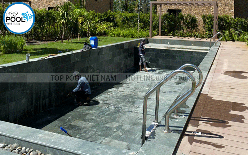 cách xây hồ bơi tại nhà Long An