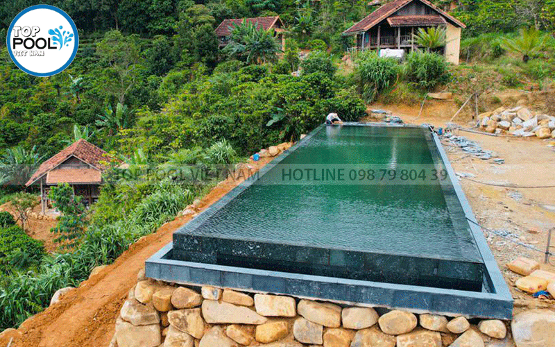 chi phí xây dựng bể bơi bốn mùa đẹp