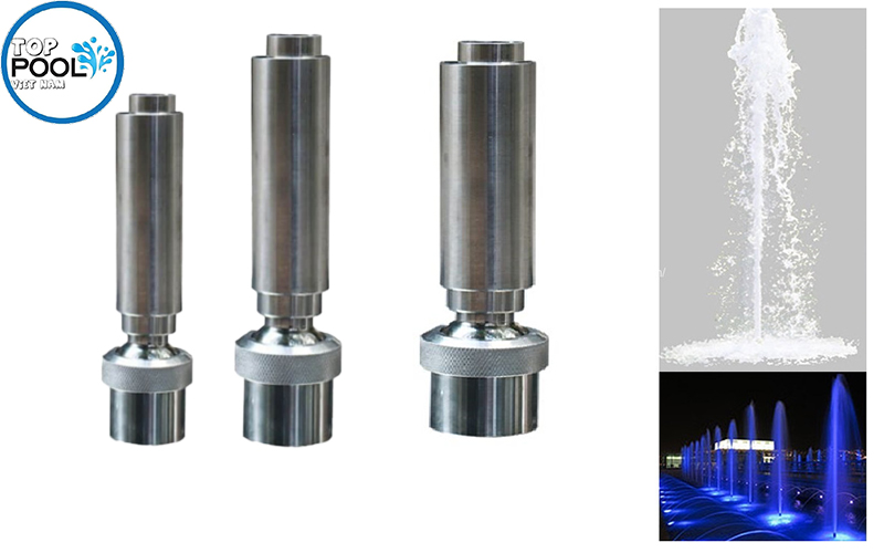 Đầu phun hình cột nước inox phi 34mm