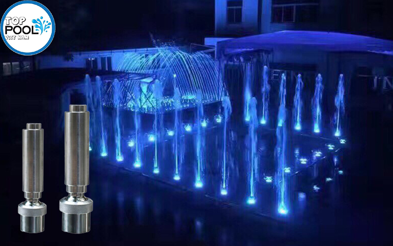 Đầu phun hình cột nước inox phi 27mm