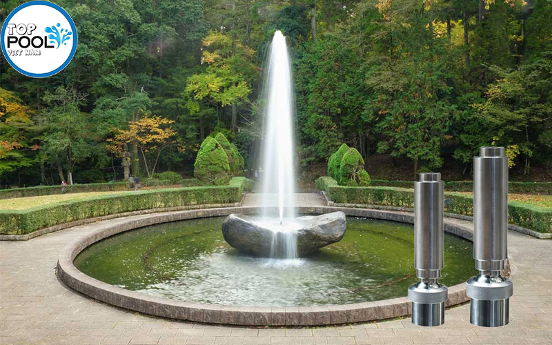 Đầu phun hình cột nước inox phi 48mm