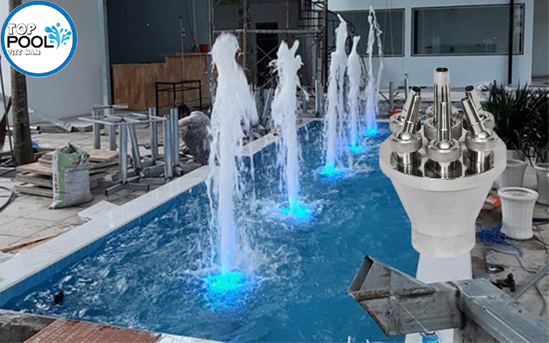 Đầu phun nước dạng hướng lên trung tâm