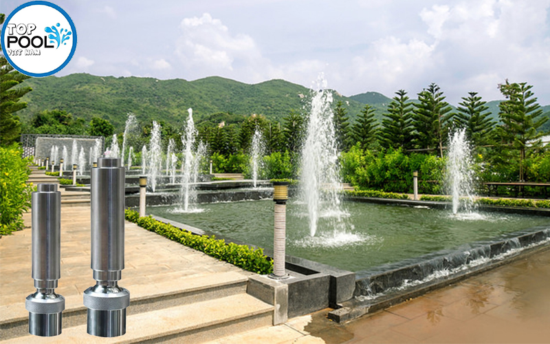 đầu phun hình cột nước inox phi 34mm