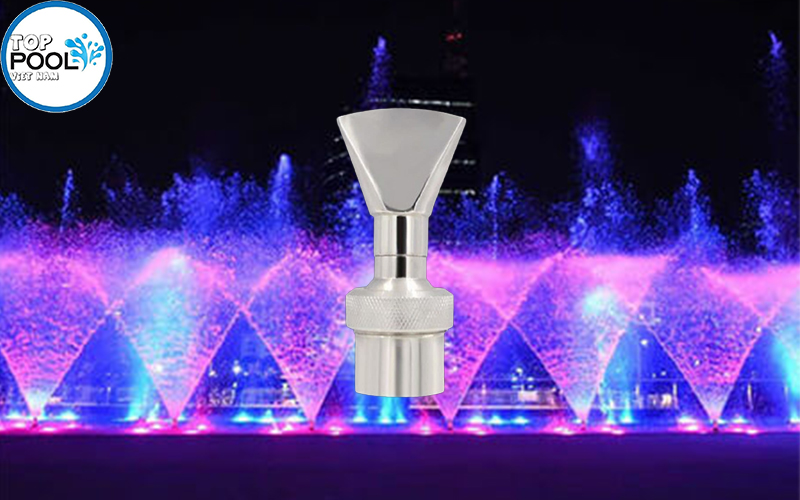 Đầu phun nước hình mỏ vịt có chỉnh góc inox