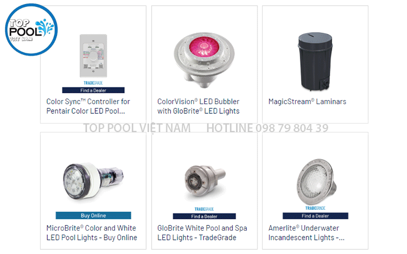 đèn hồ bơi Pentair Mỹ
