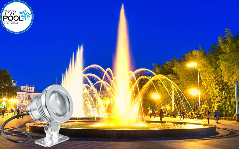 Đèn led âm nước 16 Màu 10w RGB Có Kèm Remote điều khiển