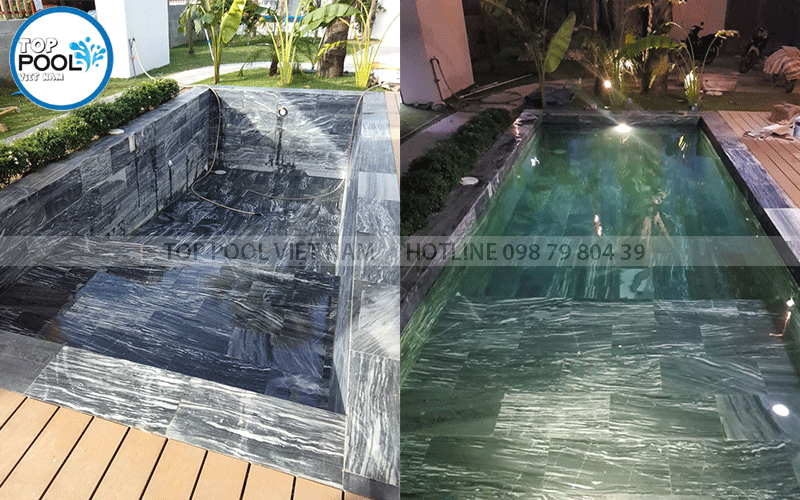 đèn led âm nước hồ bơi gia đình