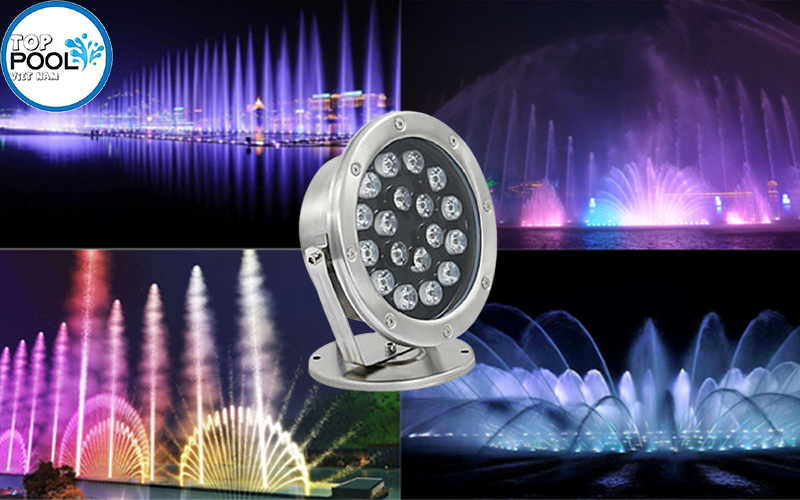Đèn led đài phun nước 18W dạng đế chỉ góc chiếu