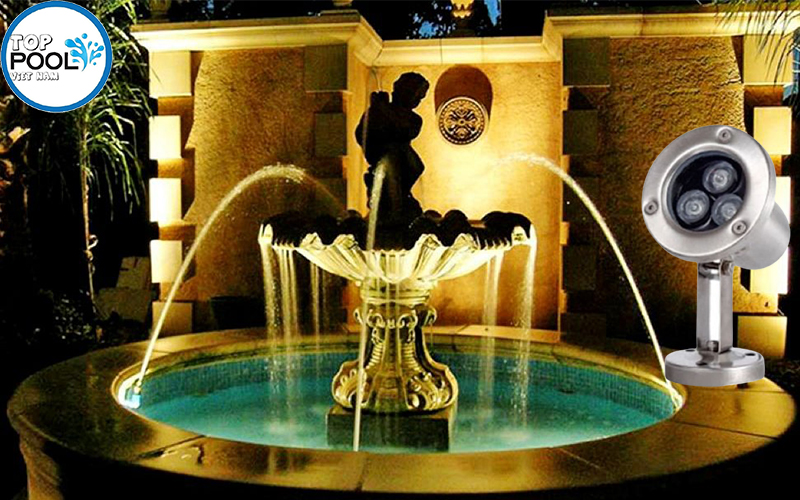 đèn led đài phun nước 3W dạng đế