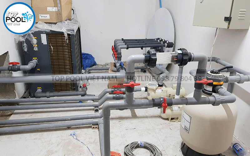 hệ thống heat pump bể bơi