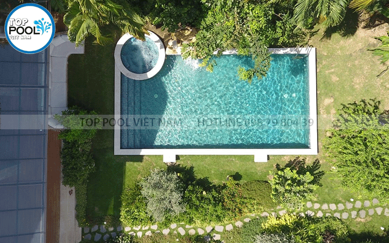 hình ảnh hồ bơi đẹp Long An