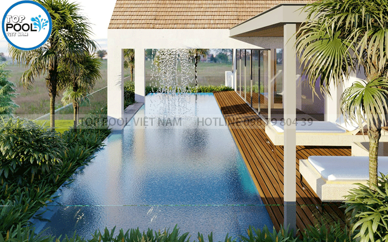 hồ bơi sân thượng quận 7