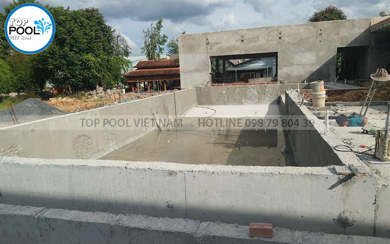 kết cấu hồ bơi mương tràn