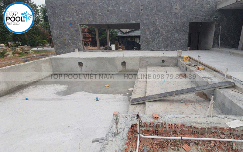 kết cấu hồ bơi sân vườn