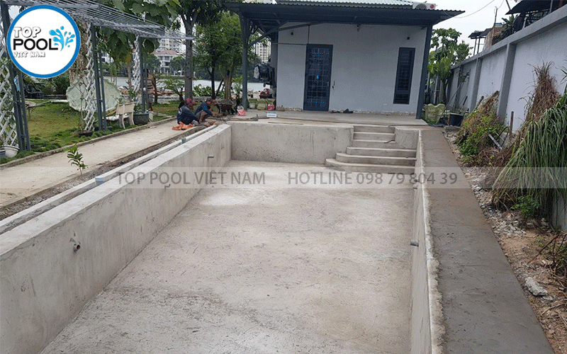 kích thước hồ bơi gia đình tại bến tre