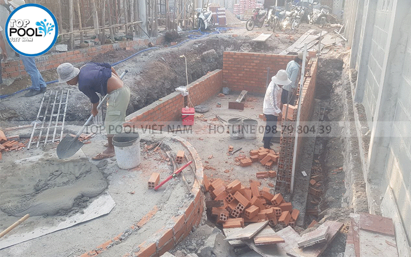 kích thước hồ bơi gia đình tại bình dương