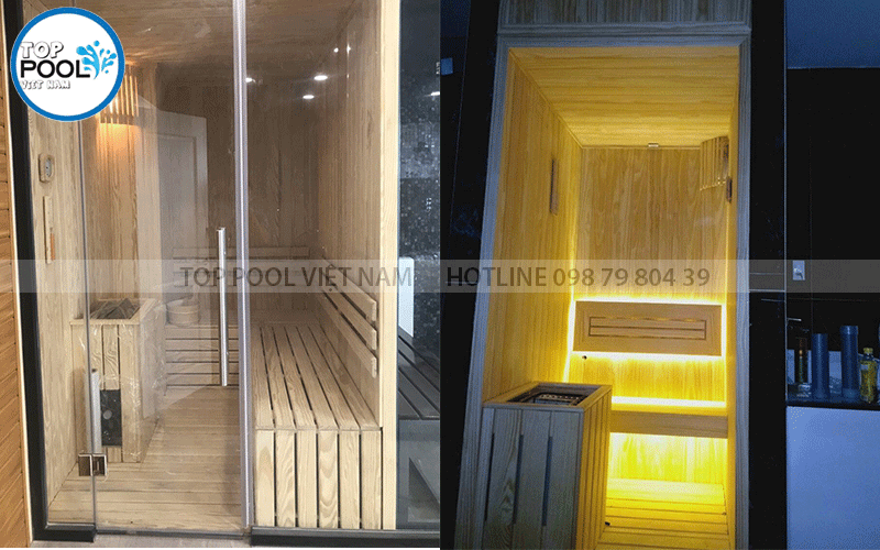 kích thước phòng xông hơi khô