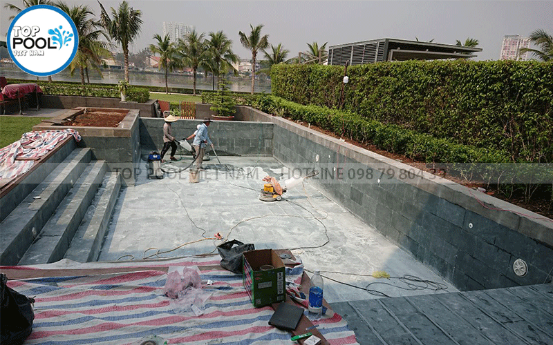 kinh nghiệm thi công bể bơi tại Bình Dương