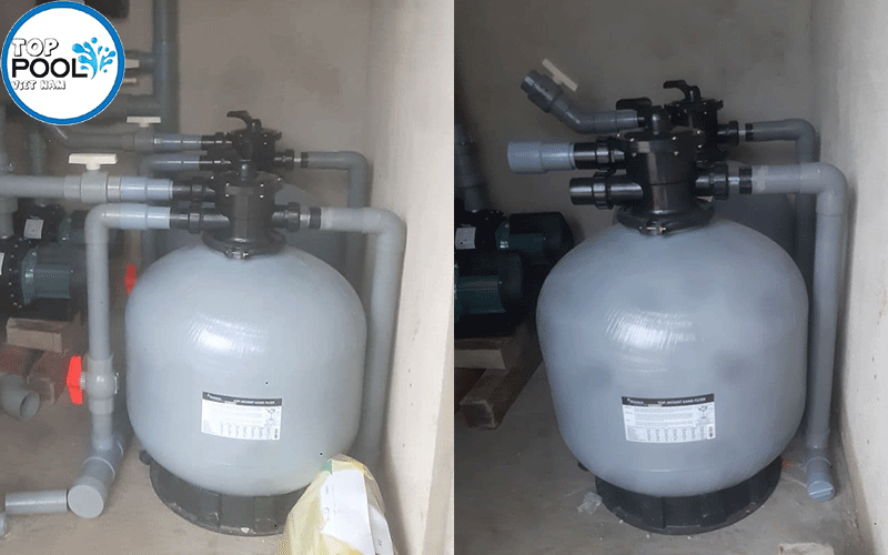 lắp đặt bình lọc cát emaux v450