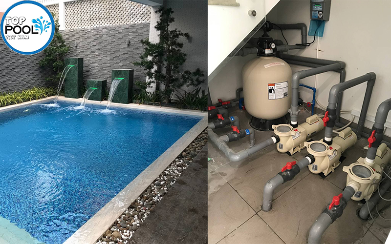 lắp đặt bình lọc hồ bơi pentair TA50D