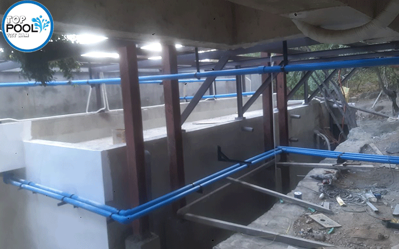 hình ảnh lắp đặt đường ống PPR cho hồ bơi