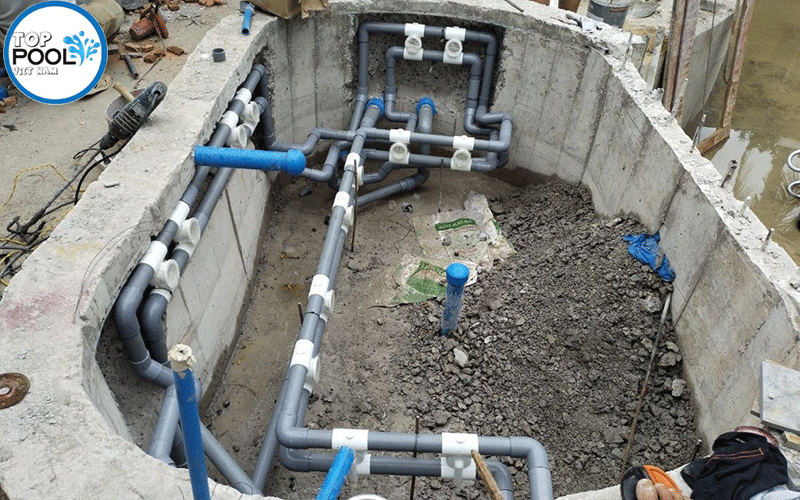 lắp đặt đường ống hồ Jacuzzi