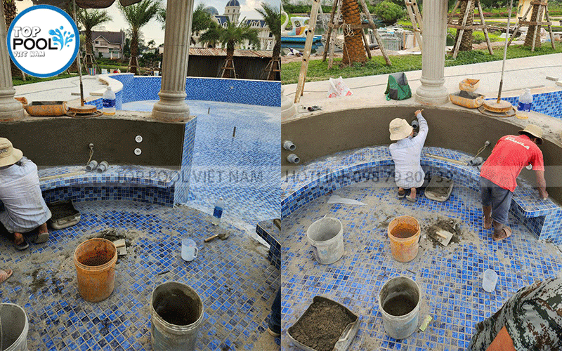 lắp đặt hồ sục trong hồ bơi