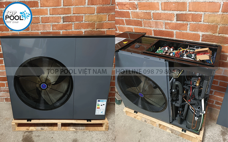 lắp đặt máy heat pump hồ bơi