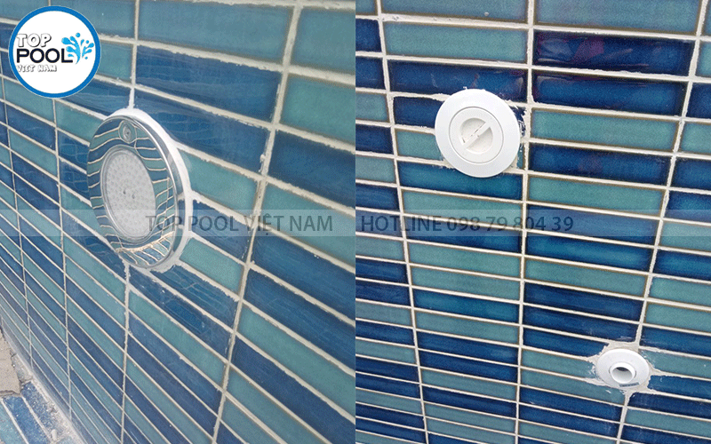 lắp đặt phụ kiện hồ bơi