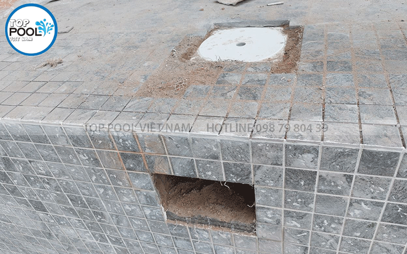 lắp đặt skimmer hồ bơi