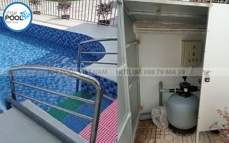 lọc nước bể bơi trường học