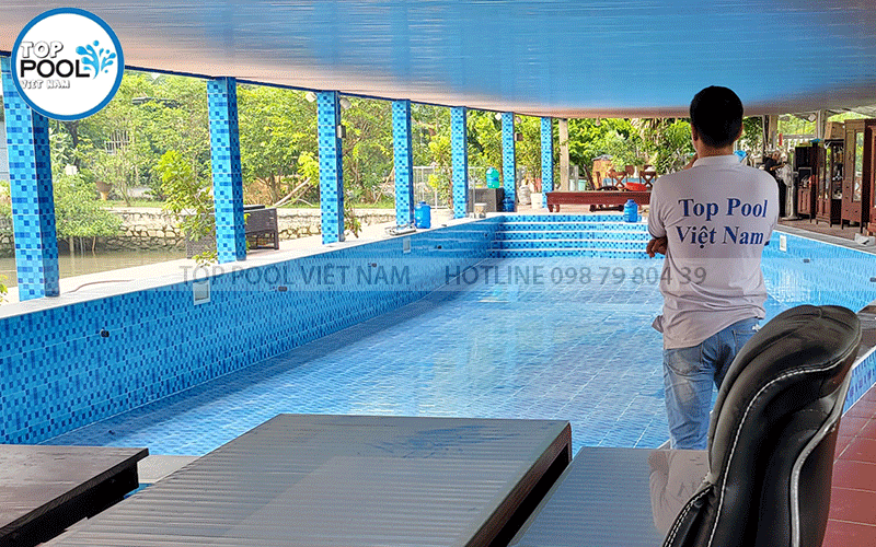 lọc nước hồ bơi trong nhà