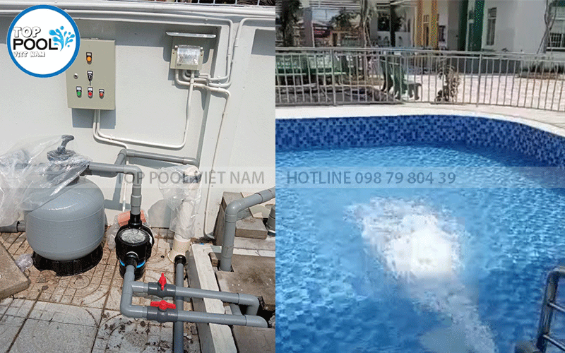 lọc nước hồ bơi trường học tiền giang