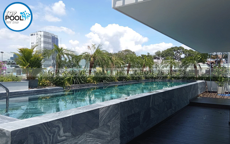 mẫu bể bơi gia đình đẹp tại Long An