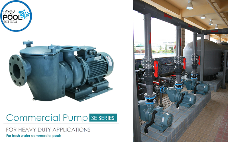 Máy bơm hồ bơi emaux SE7,5 công suất 71m3/h
