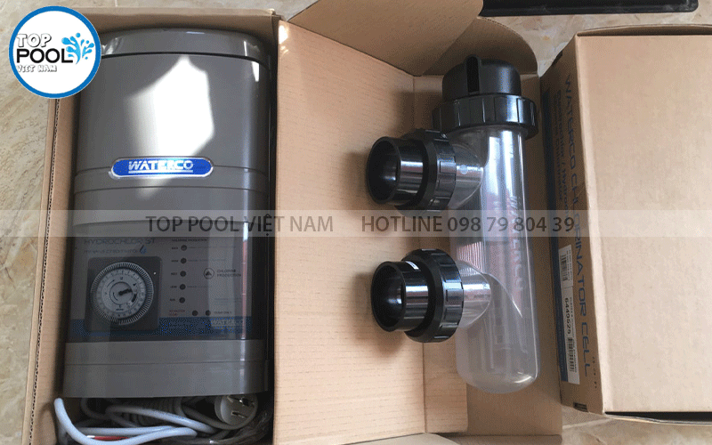 máy điện phân muối hồ bơi waterco