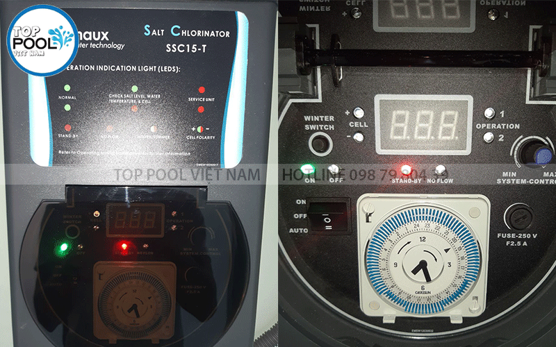 máy điện phân muối hồ bơi